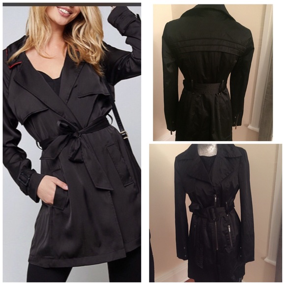 bebe Jackets & Blazers - Bebe Satin Trench Coat